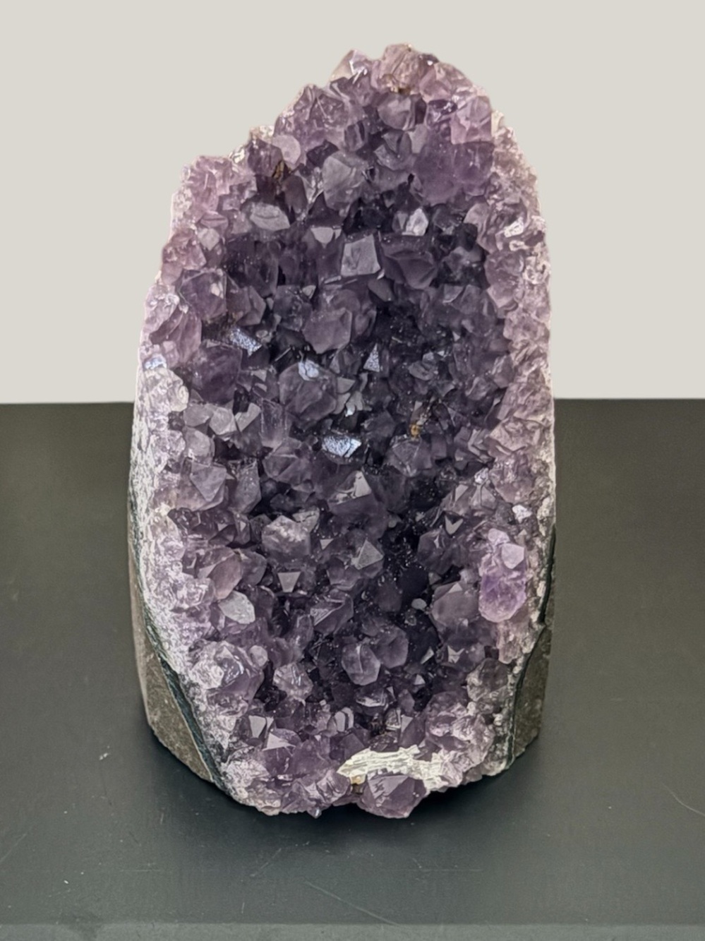 Natural Amethyst Crystal Geode Cluster Specimen - 332 Gram - Picture 1 of 8